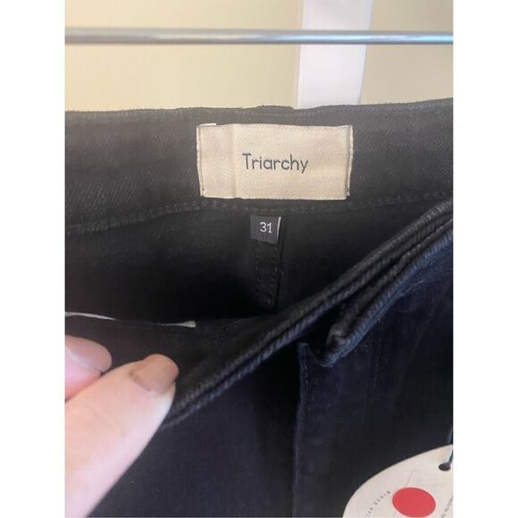 Triarchy NWT Ms. Hawn High Rise Crop Loose Skinny in True Black Size 31 - Picture 9 of 12
